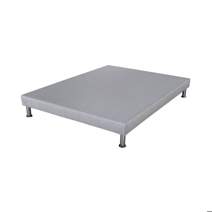 Sommier déco SR9 - Gris clair 160x200 - Lattes bois - H.13 cm - Made in France