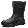 Black Leather Boots Men Steel Toe Shoes Waterproof Men Mining Boots Safety Shoes Puncture-Proof Safety Boot for Engineers Work