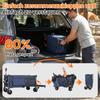 300L+120L Wagon and Tailgate, 180cm Foldable Wagon with Extra Wide 17x10 cm All-Terrain Wheels, Ideal for Garden, Shopping, and Outdoor Use (Blue)