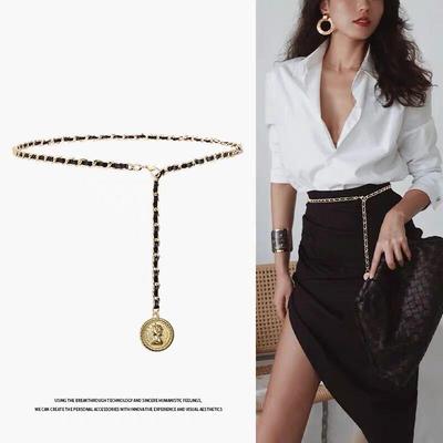 Liebe Perle Herz Metallkette Gewebter Taillengürtel - Stilvolle Pfirsich Herz Damen Cincher Kette