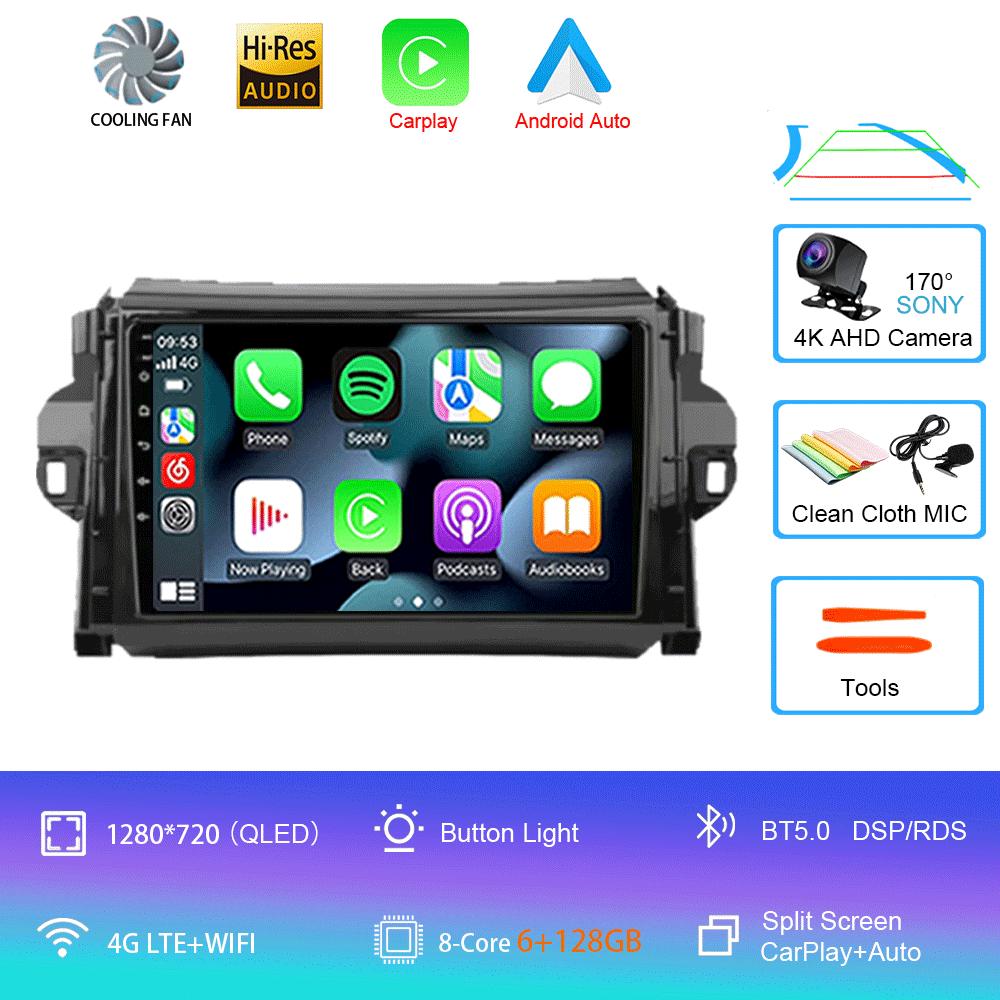 Android 14 For Toyota Fortuner 2 2015 2016 2017 2018 2019 2020 Car Radio Stereo Multimedia Navigation GPS Carplay 2 din Headunit