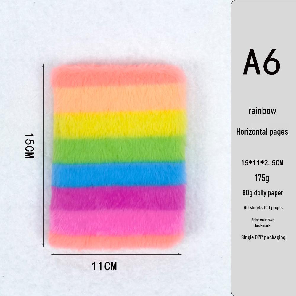 Rainbow Dopamine Notebook: Premium A5/A6, 160 Pages, Daolin Paper, Plush Cover