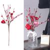 4Pcs DIY Bouquets Valentine's Day Love Heart Stem Red Pink Happy Valentine's Day Decor  Party Favor