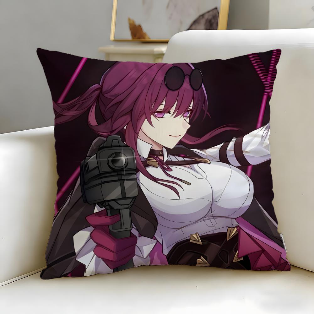 popular game Honkai Star Rail Cushion Cover Soft EasyWash Pillow Case Versatile for Couch Bed Travel and Office