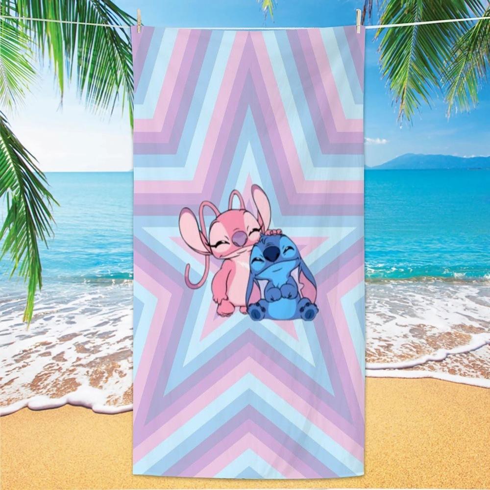 Western Anime Pattern Soft Thick Microfiber Large Towel For Children Beach Swimming