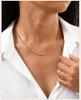 Collana a Catena con Filo di Perle di Riso Ovali Color Argento per Donna, Gioielli Choker con Perline in Acciaio Inossidabile all'Ingrosso