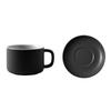 Minimalistisk Kaffekopp och Fat i Keramik