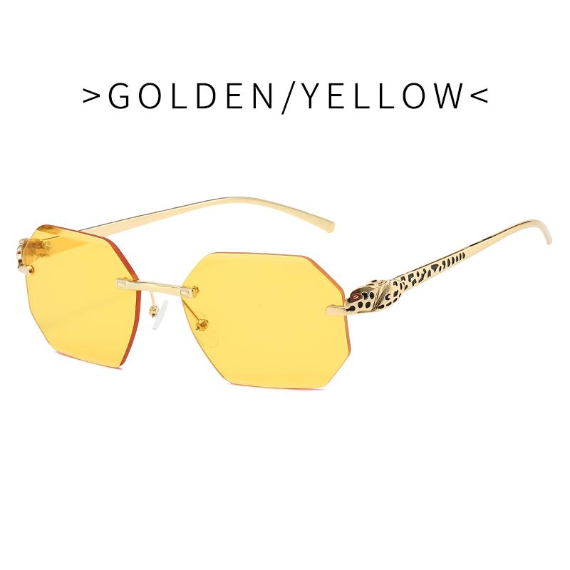 Retro Sunglasses Men Brand Designer Fashion Rimless Sun Glasses Shades Cutting Lens Ladies Frameless Eyeglasses