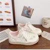 Little White Shoes Women's 2025 Autumn New Women's Shoes Mesh Breathable with Skirts Versatile Niche Casual Moral Training Board Shoes