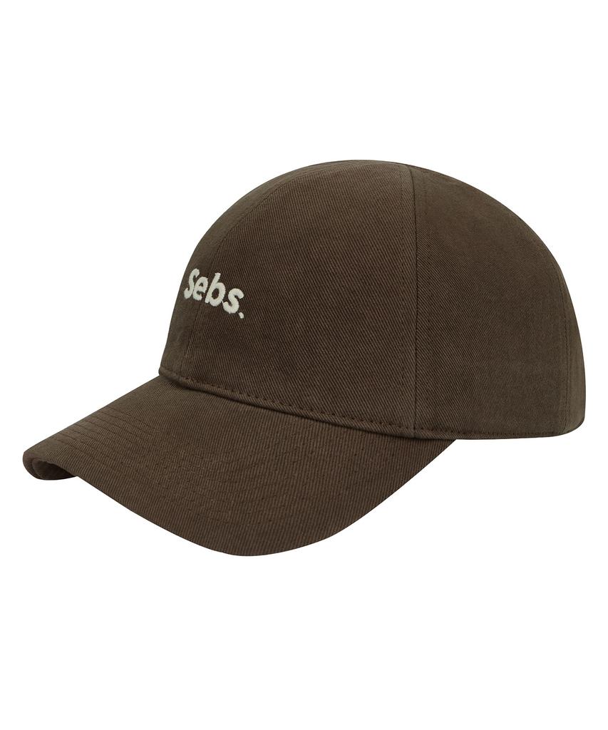Sebseu Small Logo Twill Brown Ball Cap - Brown