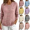 Damenmode Applikation Einreiher Strickjacke Pullover