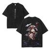 Gothic Yk Frieren Beyond Journeys End Tshirt Anime Washed Oversized T Shirt Men Women Clothing High Quality Cotton Tee Tops
