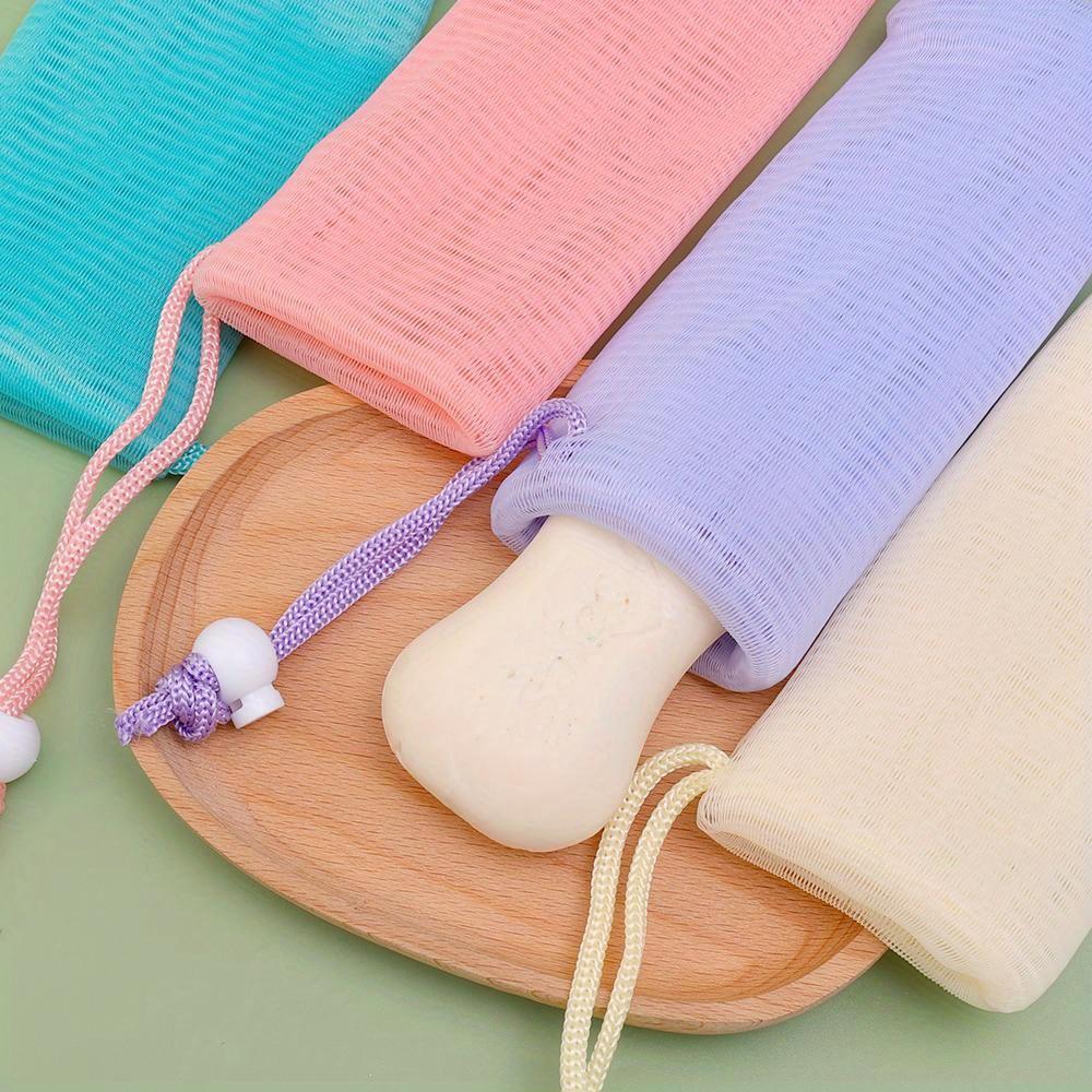 6 Layer Thickened Foaming Soap Bags Facial Cleanser Mesh Bag Drawstring Bag Shower Bubble Foam Net Bath Body Washing Cleaning