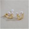 2023 Hot Design S925 Sterling Silver Pearl Stud Earrings - Two-Way Wear, Fashionable & Elegant