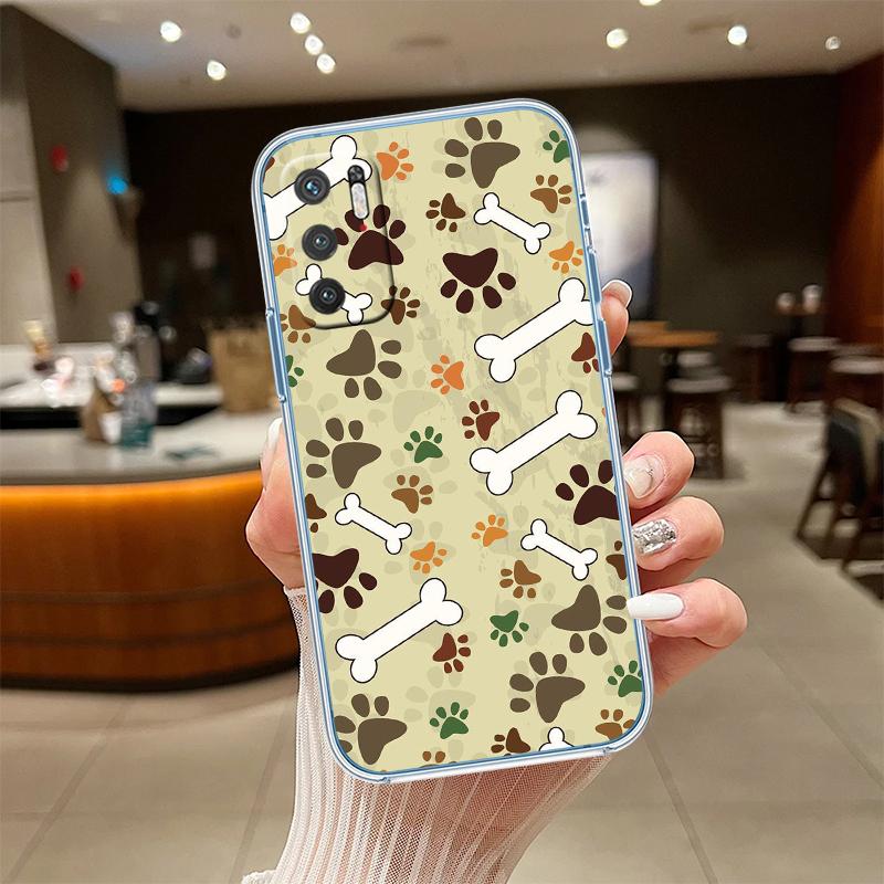 

NH19 dog footprint Paw Case for Motorola E13 E15 E20 E22 E22I E22S E30 E32 E40 E7 E7I G Plus Power Play Stylus G22 G14 Motorola Moto E30