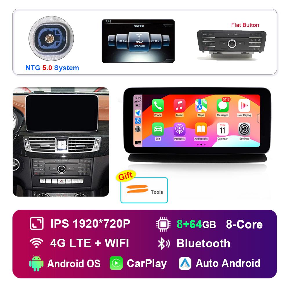 10.25 Inch for Mercedes Benz CLS W218 2010 - 2013 NTG 4.5 5.0 System Android Car Radio Multimedia Player GPS HD Touch Screen