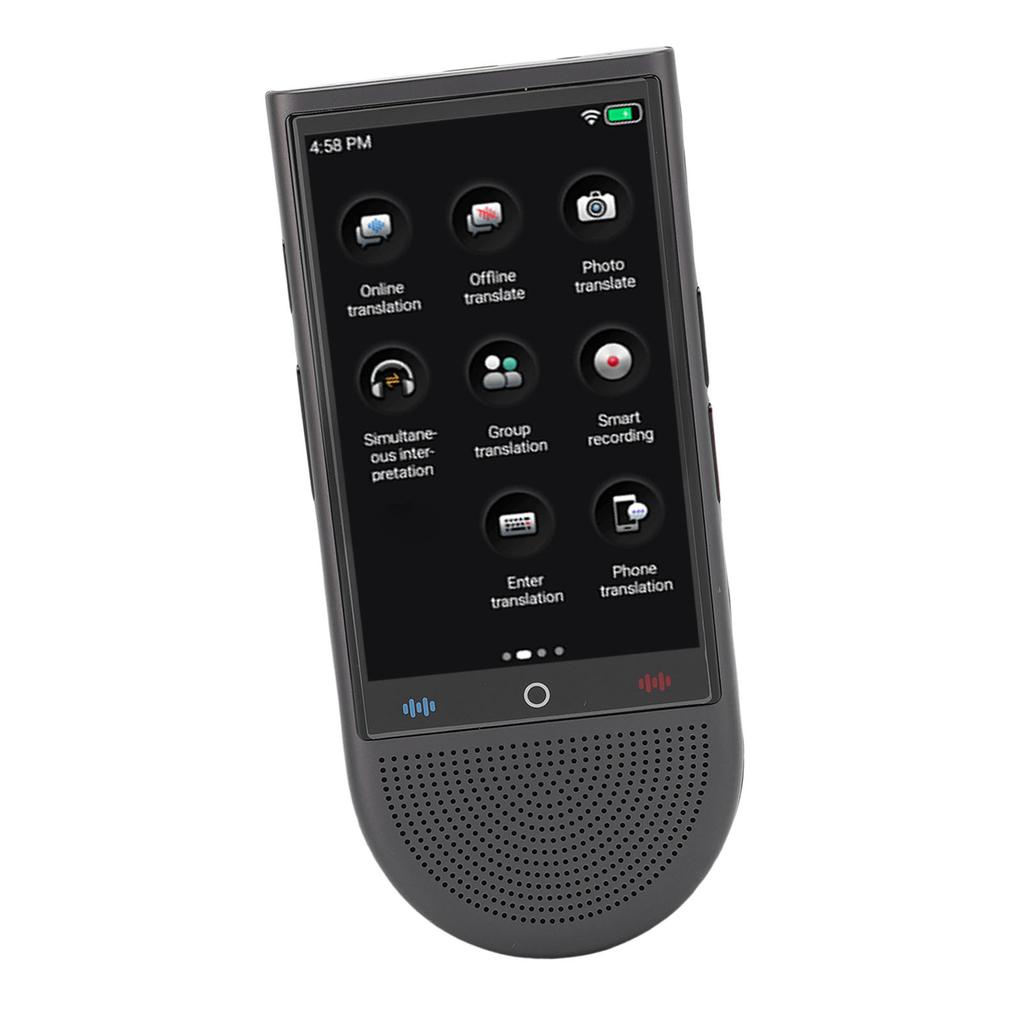 AI Smart Translator 4in Touchscreen 1GB 16GB Real Time 2 Way Translation 138 Languages Online Translation Portable