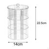 Display Box Case Transparent Multipurpose Cylindrical Organizer Storage for Bedroom