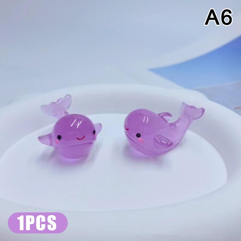 Luminous Little Whale Marine Animal Ornament Mini Pendant Fish Tank Decoration Landscape Craft Desktop Decoration