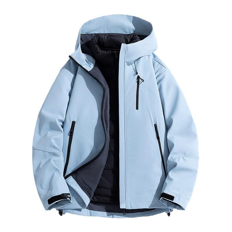 Woodpecker 3-in-1 Down Jacket: Unisex Winter Coat with Removable Liner for Outdoor and Mountaineering.