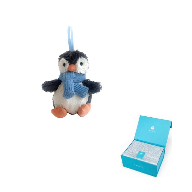 JELLYCAT Arctic and Antarctic Series Peanut Penguin Decoration Cute Plush Pendant Sitting Height 10cm