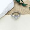 Ring Color Love Zircon Diamond Ring Women's Premium Sense Opening Adjustable Heart Shape Fashion Versatile Non-Fading Accessories