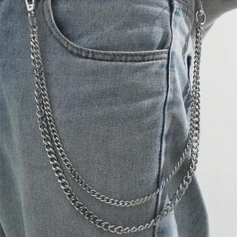 1pc Men's Fashion Punk Style Minimalist Stainless Steel Pant Chain Accessory for Daily Wear