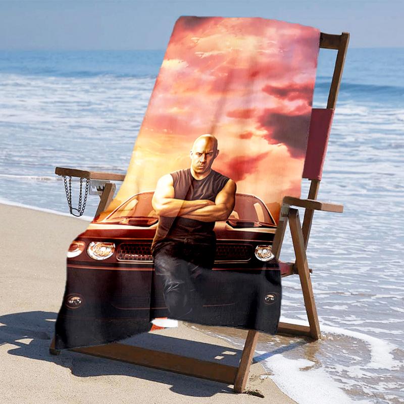 Ultra-Soft Beach Towel with Fast & Furious Theme,Ideal for Pool - Camping, Diving - Perfect Travel Essential, Vibrant Beach Towel.