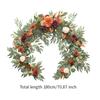 Artificial Flower Garland Table Runner 1.8 M Long Fake Rose Flower Vine for Wedding Bridal Shower Backdrop Indoor Outdoor Arch
