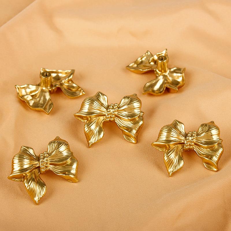 Bow Tie, Brass Handle, Drawer Wardrobe Door, Modern Simplicity, Cartoon, Children's Room, Cute Furniture, Small Handle