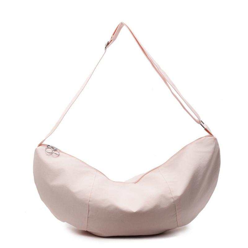 Nylon Minimalist Shoulder Bag For Casual Travel With Zipper Pocket For Women