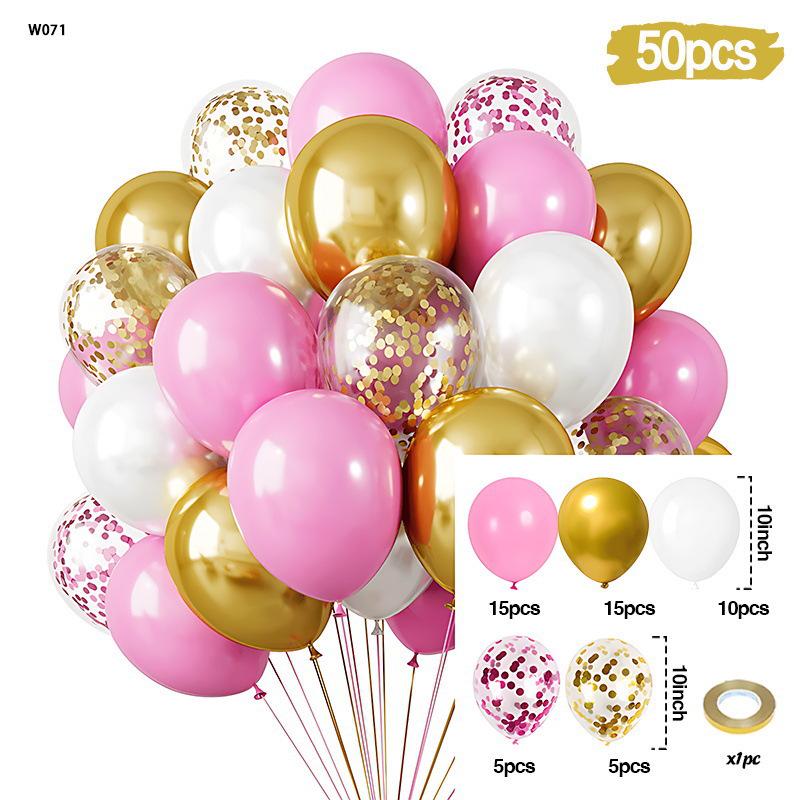 10-Inch Latex Balloon Festival Set: Customizable Balloon Chain Decoration