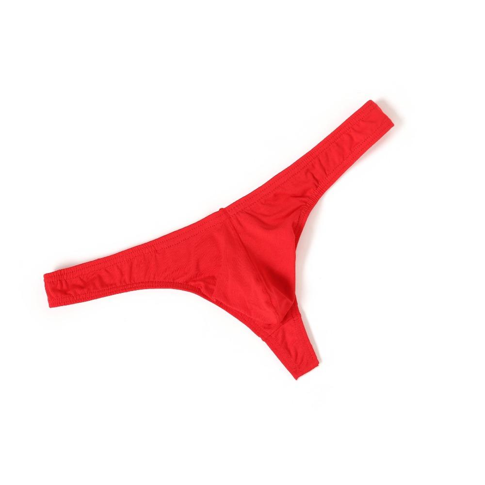 Transparent Ice Silk Thongs Large Size Mesh Underpants Breathable Men's Underwear Men