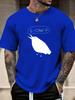 Unisexs Crew Neck Short Sleeve Tee F Caw F Crow Bird Print Summer Casual Loose Breathable Male Funny Streetwear Daily Fashion Tops