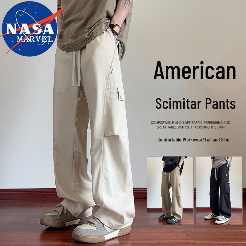 NASA MARVEL Men's Straight-Leg Workwear Cargo Pants