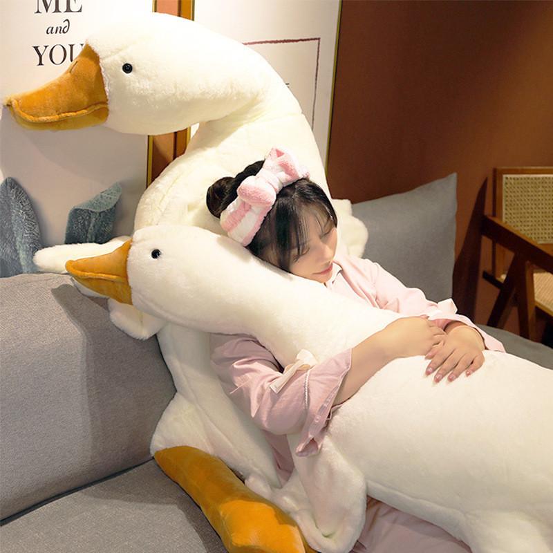 Big Goose White Animal Plush Toy Stuffed Doll Room Decoration Kids Cute Gift