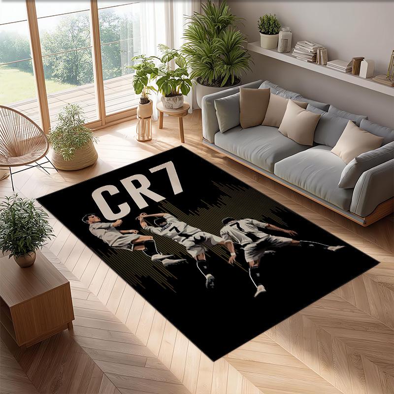 Club América Printed Flannel Area Rug Non Slip Soft Polyester Floor Carpet Indoor Decor Mat for Bedroom Living Room Sofa