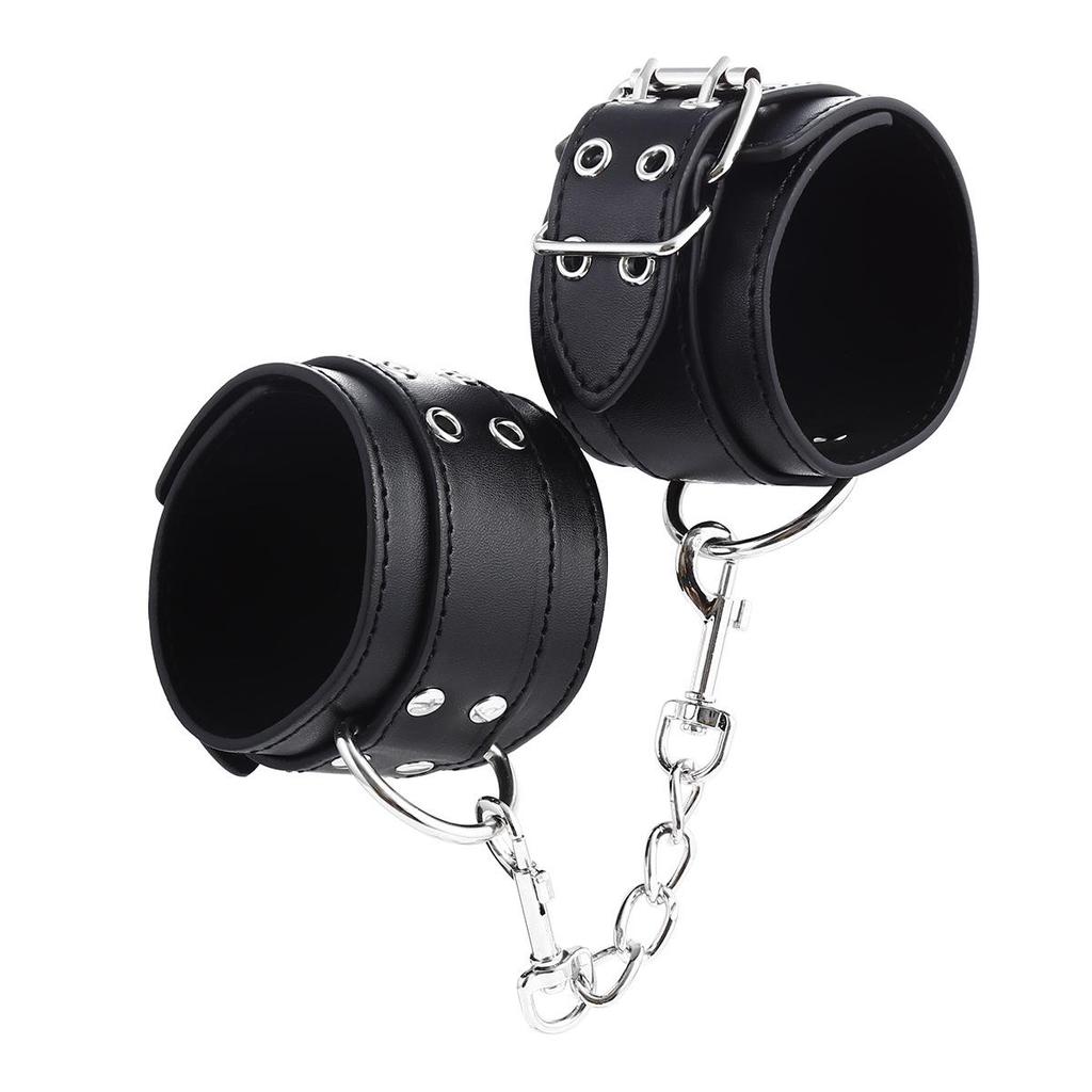Adjustable PU Handcuffs & Ankle Cuffs - Adult SM Bondage Foreplay Toys