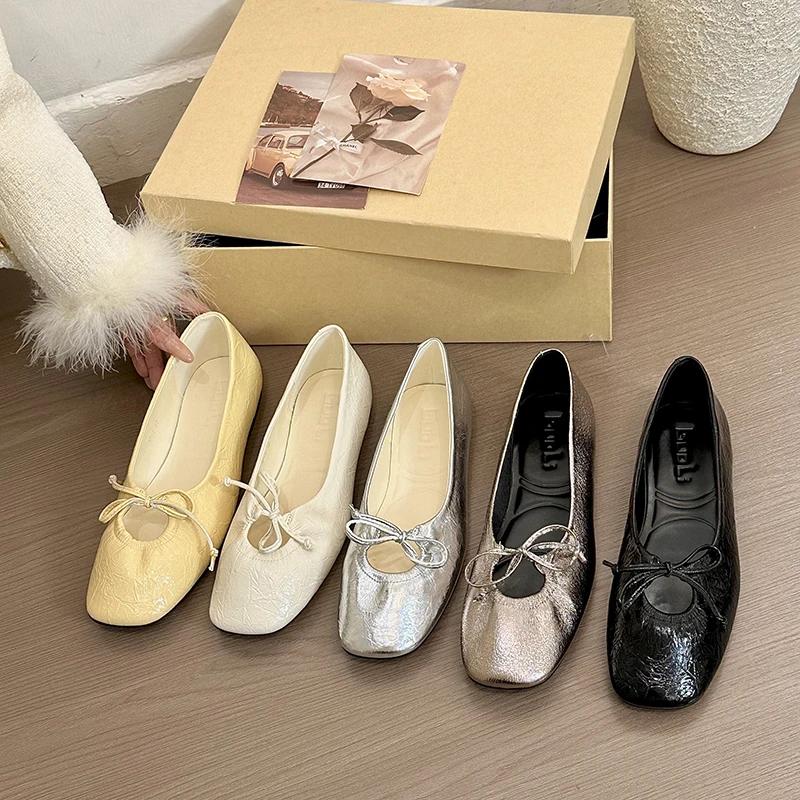 2025Summer Design Style Sequin Flat  Jane  Comfort Casual Outdoors Ladies Party Dress Silvery Shoes
