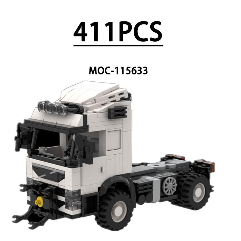 MOC-115633 Building Block City Farm Truck Model, 411 Pieces, Children's Educational Birthday, Christmas, and New Year Toy Gift