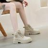 Boots Women's Genuine Leather Thick Sole Shoes Motorcycle Outdoor Work Clothes Women's Ankle Boots Shoes for Women Zapatos