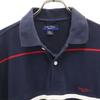 NAUTICA GOLF Border Pattern Short Sleeve Polo Shirt M Navy Fawn Men's Used