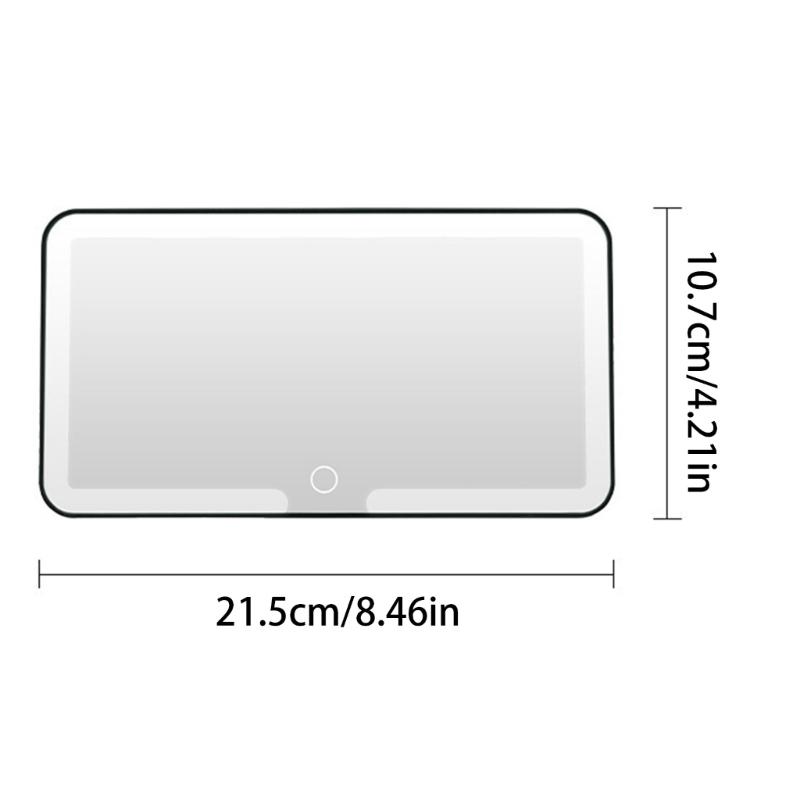 Adjustable Brightness Rechargeable Universal Car Sun Visors Mounted LED Makeup Mirror For Seamless Day Night Application
