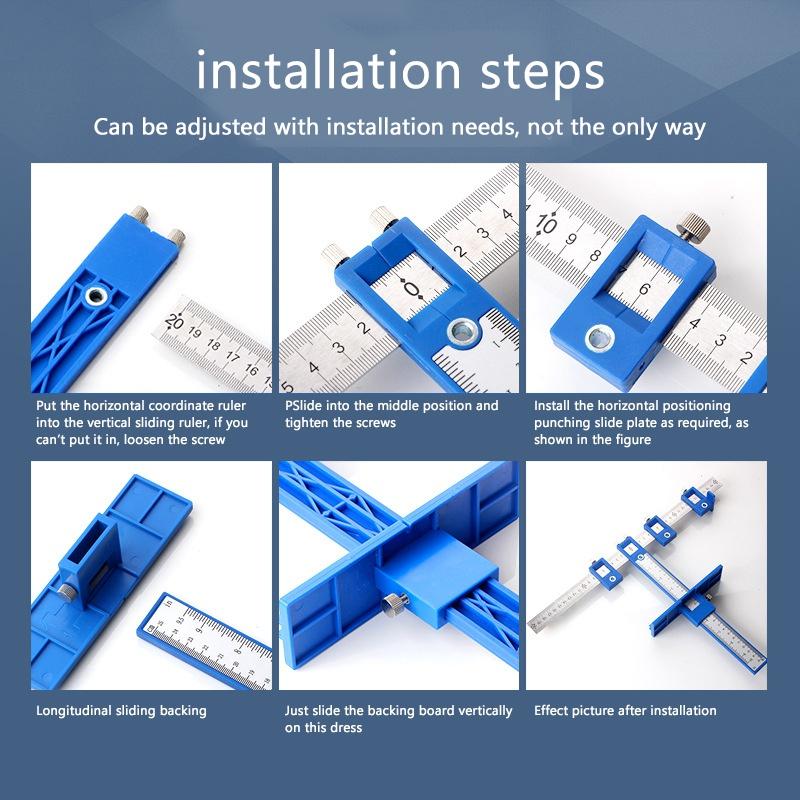 Hole Punch Jig Tool Drill Guide Sleeve for Cabinet Hardware Woodworking Drilling