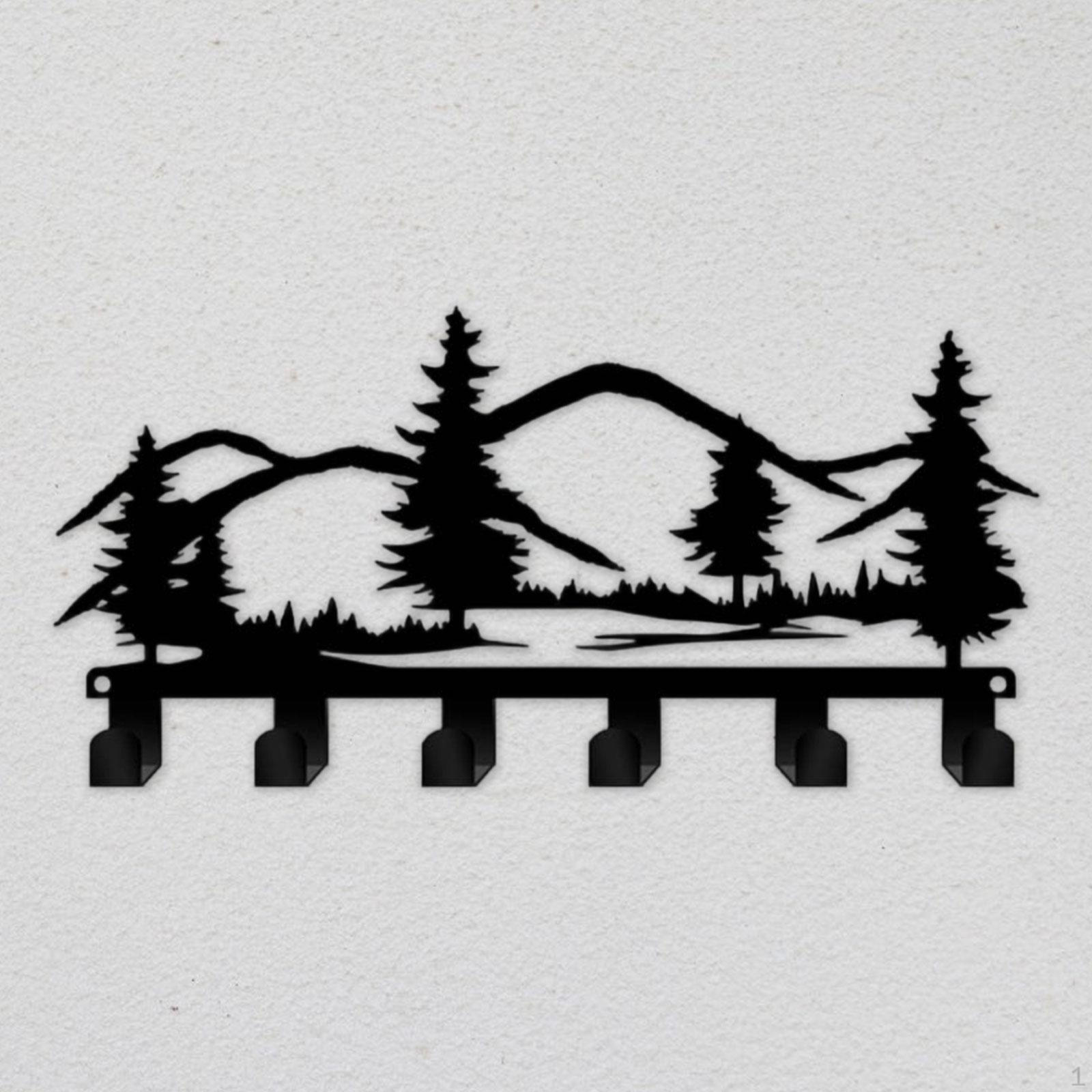 

Key Holder for Wall Hanger with 6 Hook Art Towel Rack Clothes Hat Doorway Office,