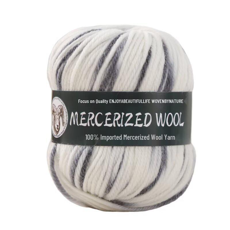 Gradient Dyed Wool Yarn 50g - Medium Thick for DIY Knitting Projects: Sweaters, Coats, Scarves, Hats