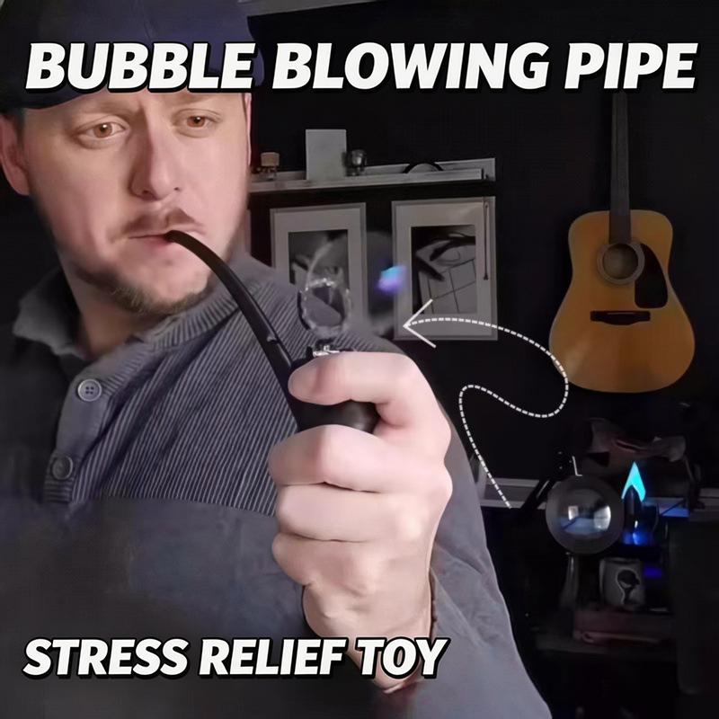 Retro Handheld Outdoor Prank Prop Bubble Blowing Pipe Fun Prank Bubble Machine
