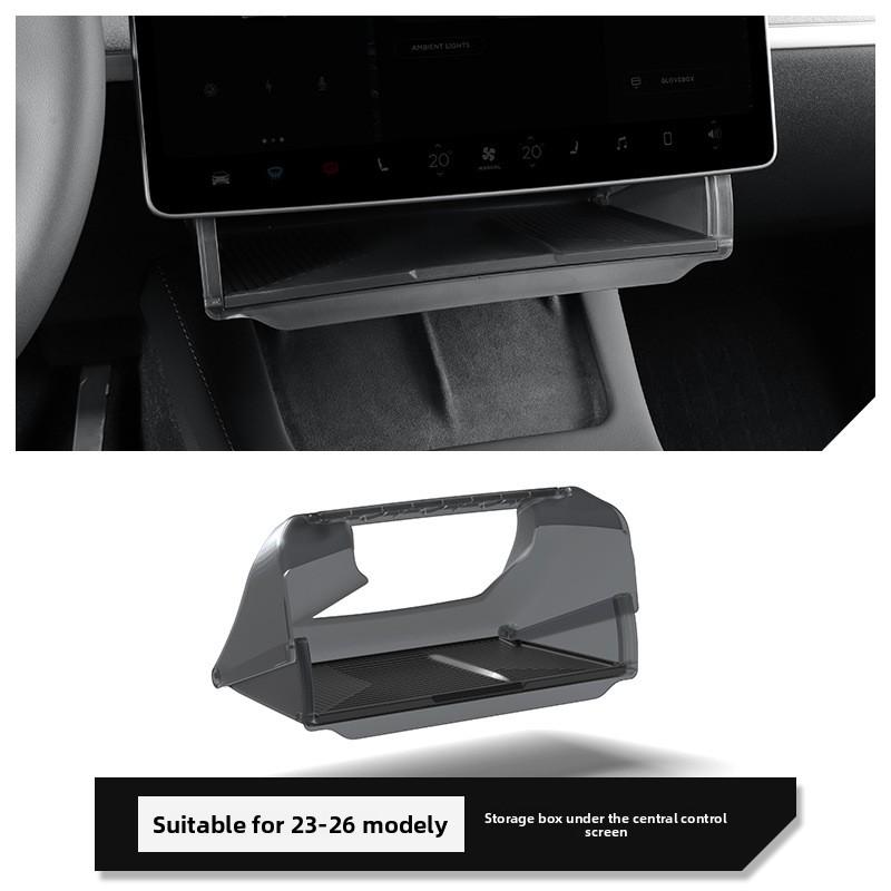 Для Tesla Model Y 2025 2025 2025 2026 Органайзер-лоток для скрытого хранения в центральной консоли Под экраном центральной консоли Ящик для хранения