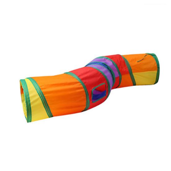 Cat Tunnel Tube Toy for Indoor Cats 5 Way/3 Way/S-Shaped Collapsible Play Tunnel with Interactive Peep Hole for Kittens Puppies Rabbits