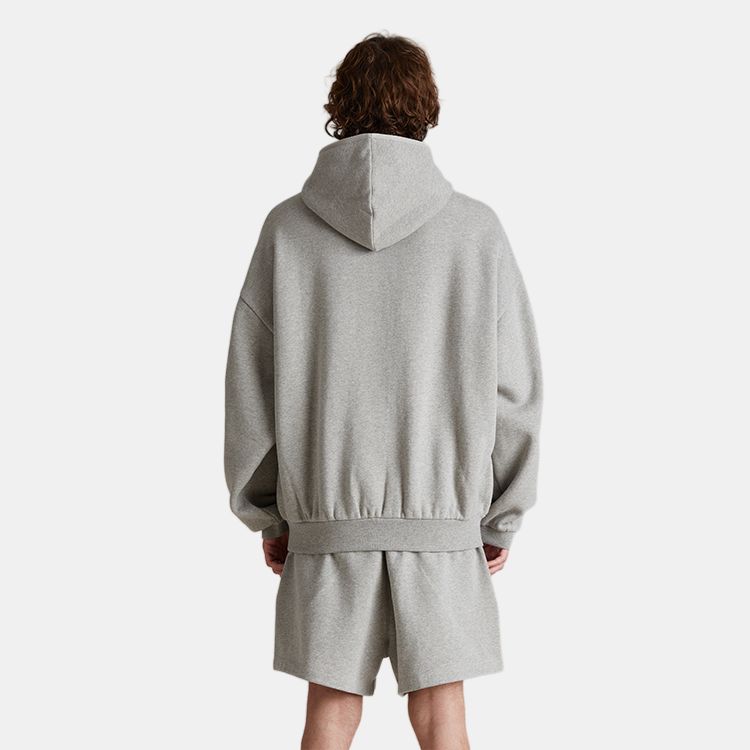 Fear of God Essentials Pullover Hoodie Dark Heather Oatmeal Men Tops Grey 192SP242053F